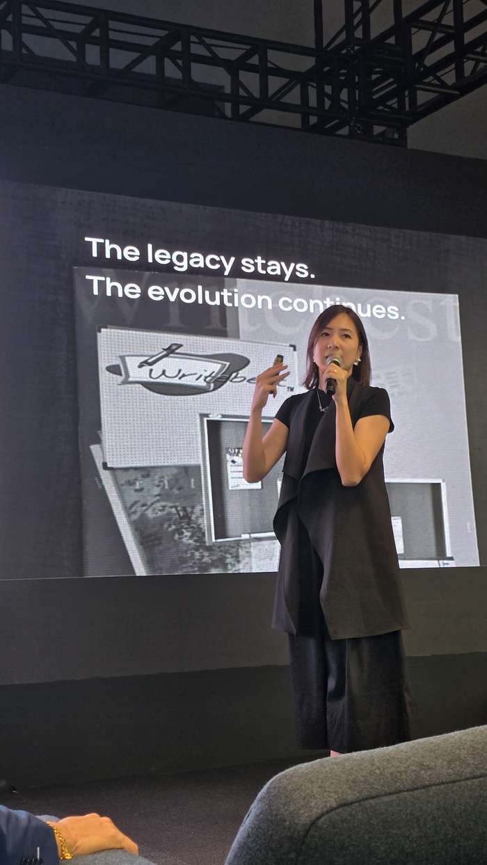 Cecilia Yong, WriteBest's Strategic Business Development lead, presenting at the World of Works townhall, ARCHIDEX 2026