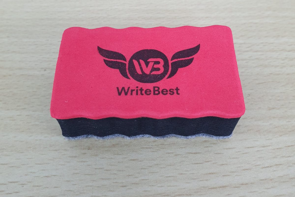 WriteBest magnetic whiteboard eraser with a soft felt base